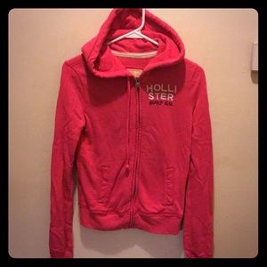Hot pink hollister zip up