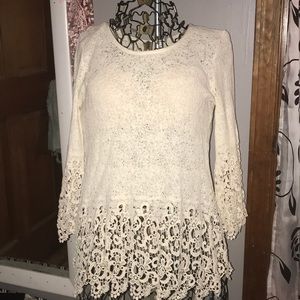 Cream colored half sleeved top