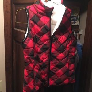 Plaid winter vest