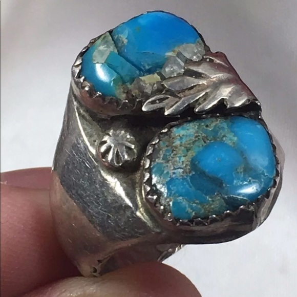 Jewelry | Vintage 925 Navajo Turquoise Southwestern Ring | Poshmark