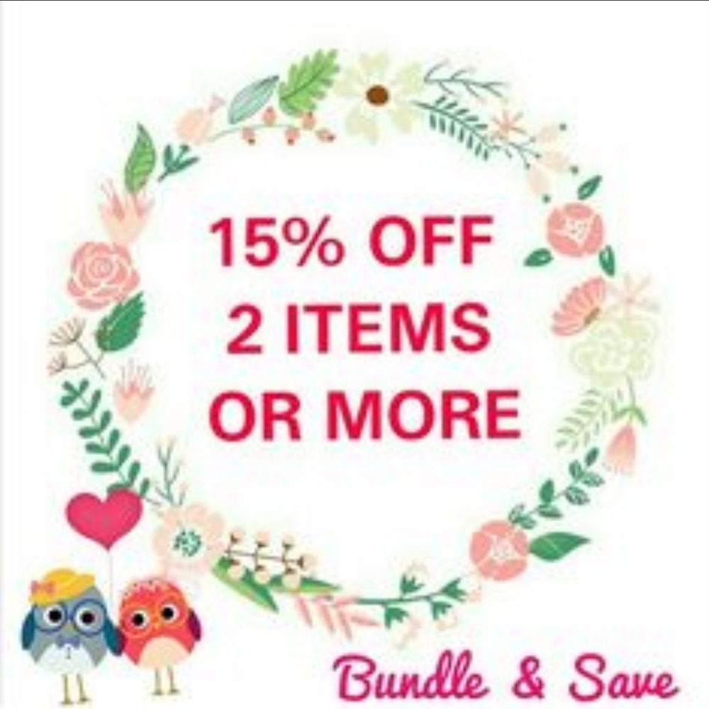Bundle 2 items for a 15% discount! ❤