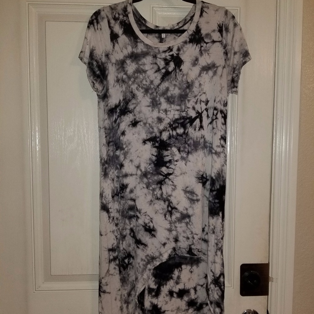 Acid washed high low dress LARGE