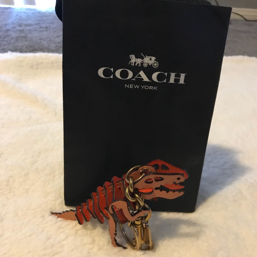 Leather Coach T-Rex Purse Charm (medium)