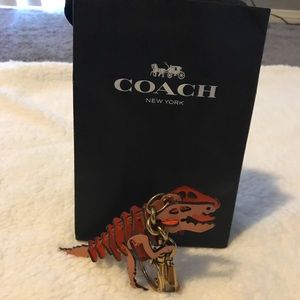 Leather Coach T-Rex Purse Charm (medium)