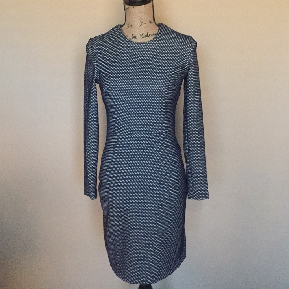Blue polka dot dress