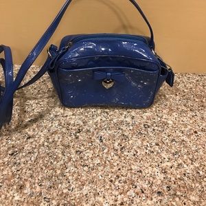 Coach royal blue patent mini crossbody