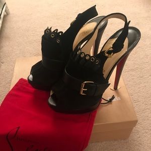 Christian Louboutin Jem 150 Veau Velour/Calf Black