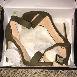 Olive green heels