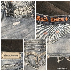 Sale ✅Sext Jean shorts Rock revival cheap