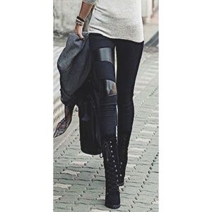 Black Leather Leggings