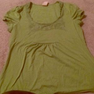 Sage Frilly Lace Top