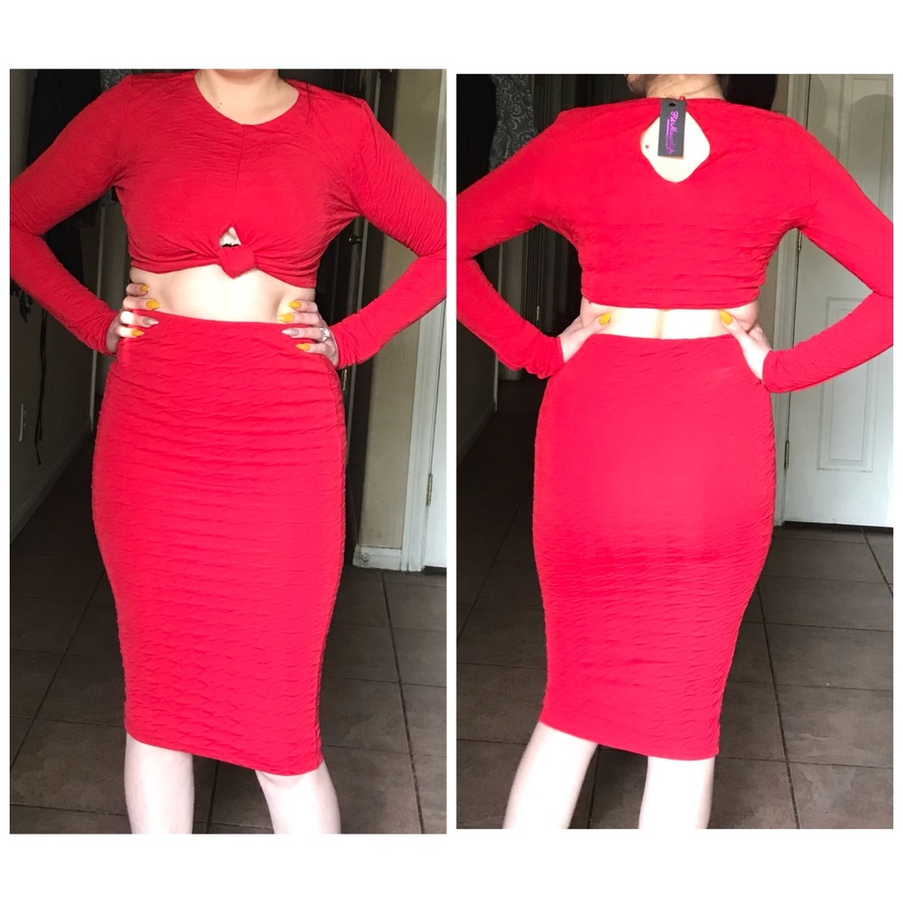 Two piece dress set (top and skirt)