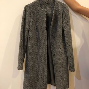 J. McLaughlin Long Wool Patterned Women’s Coat (S)