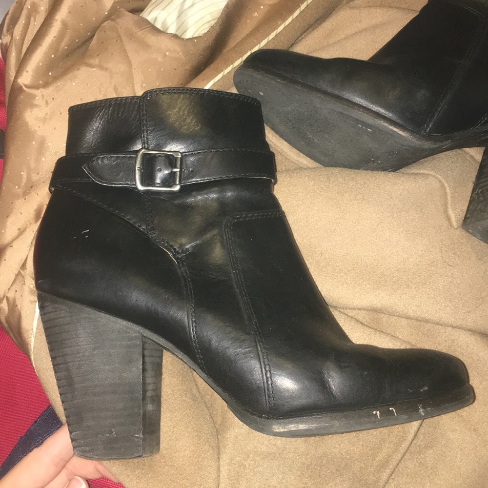 Frye leather boots.