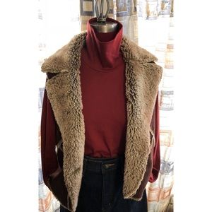 Faded Glory Fur/Suede Vest