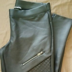Express faux leather moto leggings