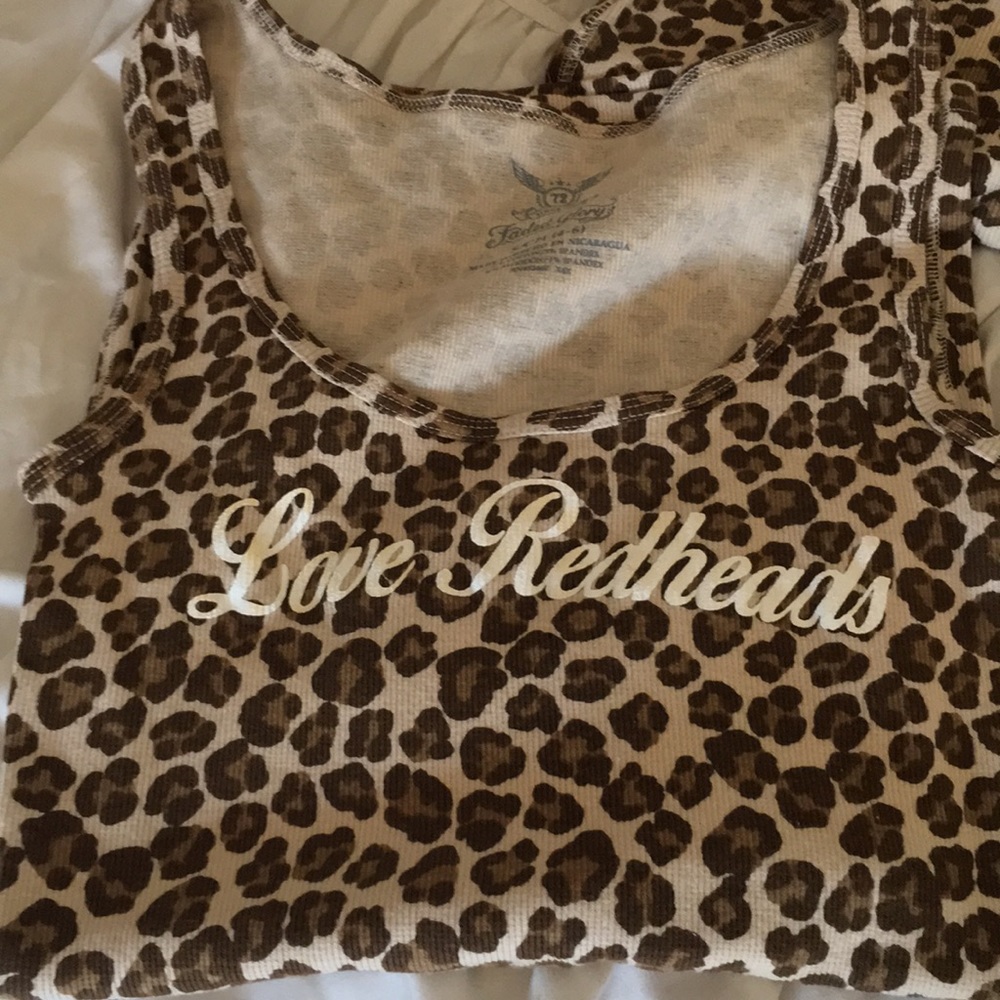 Love redheads cheetah print tank