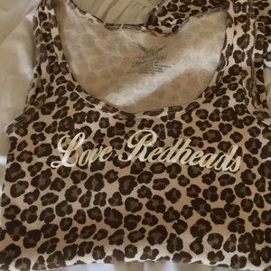 Love redheads cheetah print tank