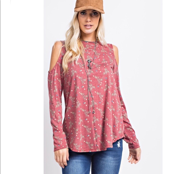 ❗️See new listing Floral Open Back Cold Shoulder - Picture 4 of 7