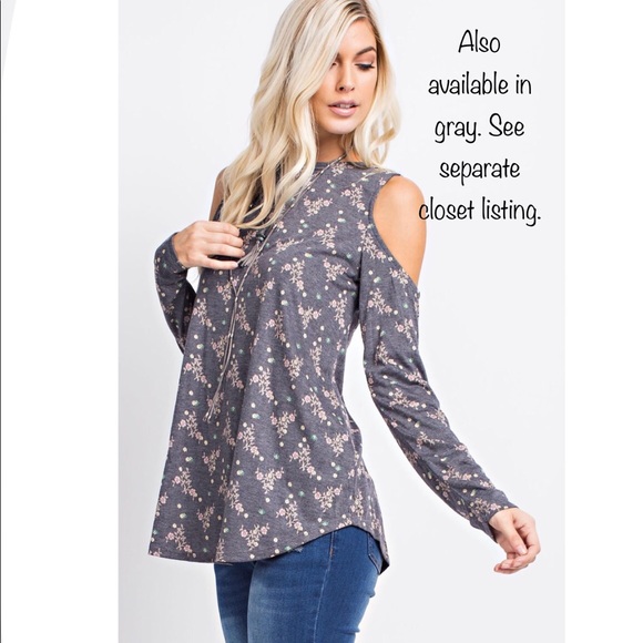 ❗️See new listing Floral Open Back Cold Shoulder - Picture 6 of 7