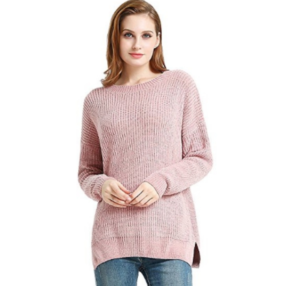 SuperSoftChic LongBackless Casual Pullover Sweater