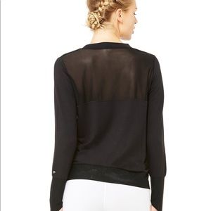 ALO serene long sleeve top black