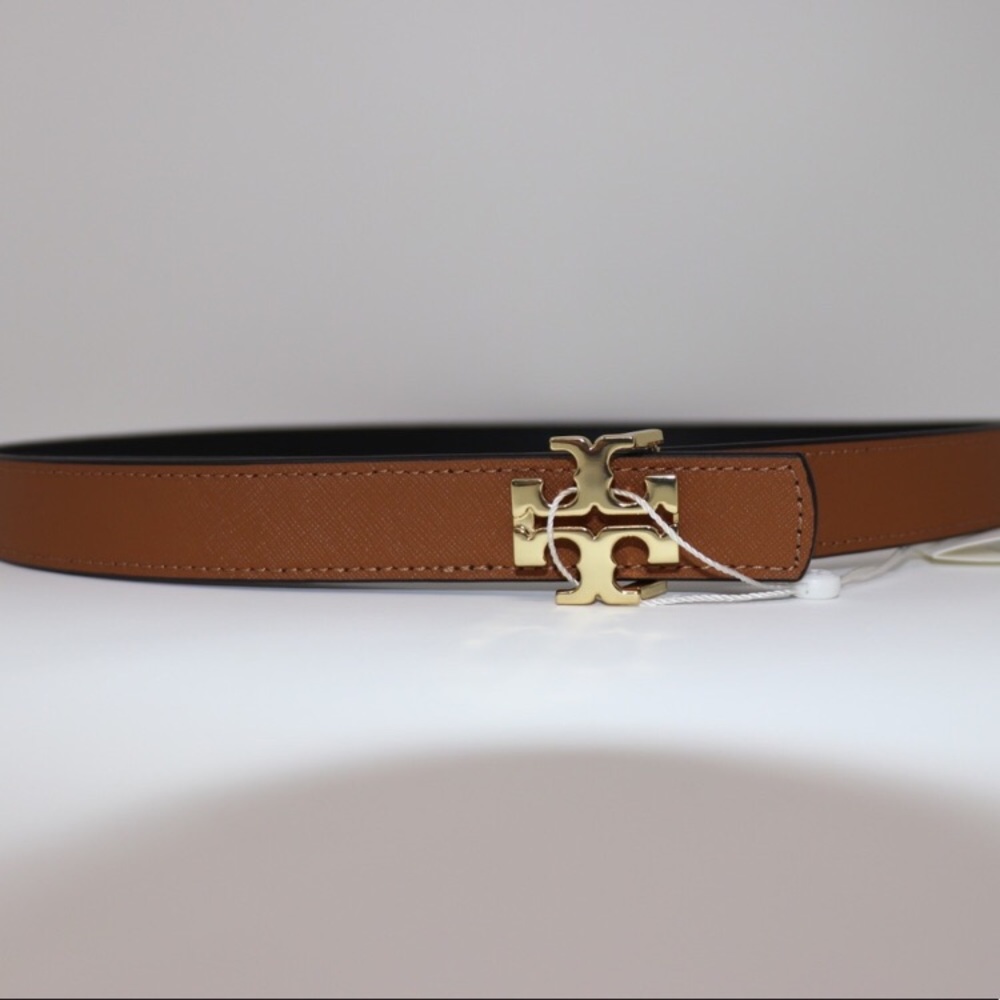 NWT Tory Burch Reversible Logo Belt 1.5 inch - Picture 2 of 8