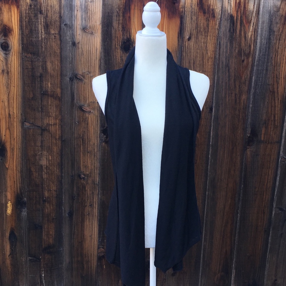 Black Cardigan Vest