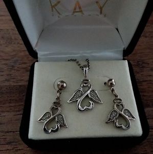 Kay Jeweler Open Heart necklace & earrings