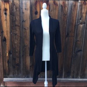 Black Quarter Sleeve Cardigan