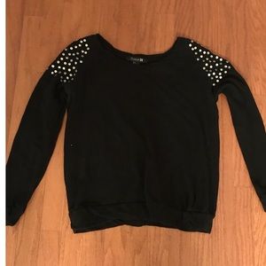 Black studded sweater