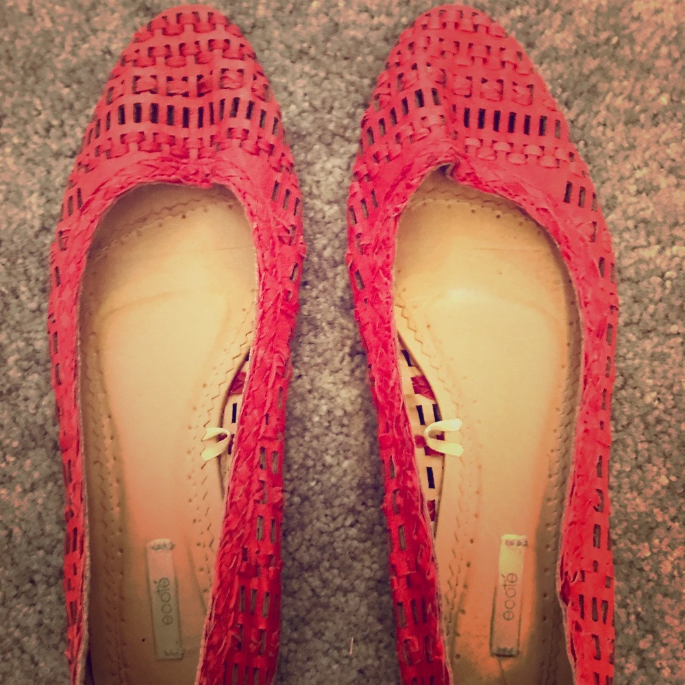 Ecote woven leather flats