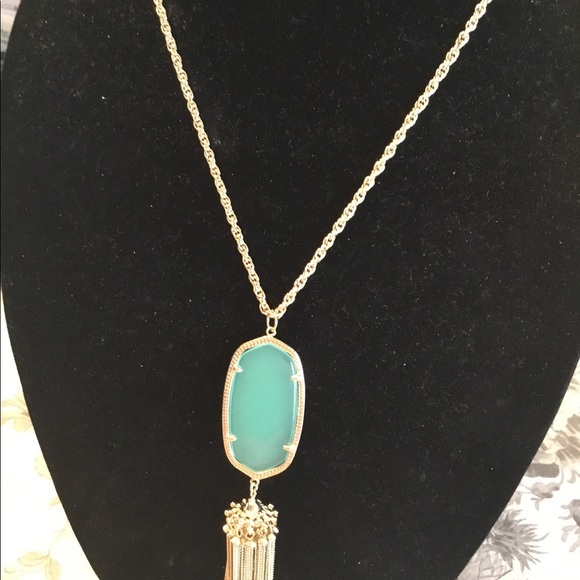 Kendra's gold Chalcedony-Long Tassel Necklace 🆕❤️ - Picture 2 of 4