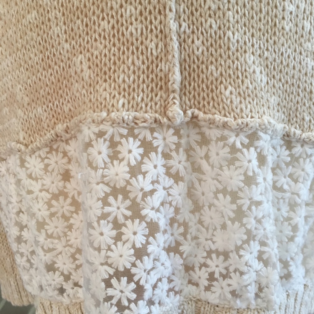 Olivia Sky Sweater with Lace Trim - Picture 3 of 6