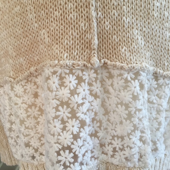 Olivia Sky Sweater with Lace Trim - Picture 3 of 6