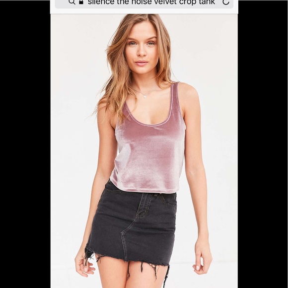 Urban Outfitters Silence + Noise velvet crop tank - Picture 1 of 3