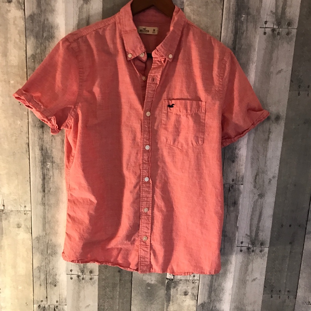 Pink Hollister Casual Button-Up