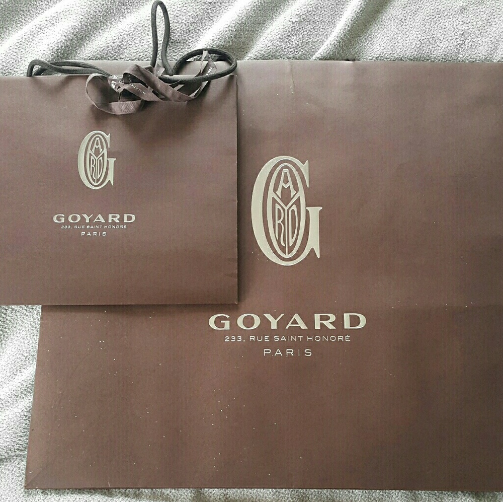 Goyard shopping bags with Goyard ribbons