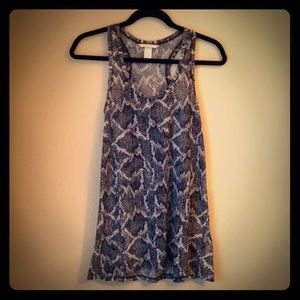 H&M Sheer Snakeskin Racerback Tank