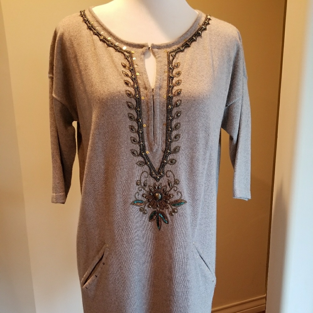 Nanette Lepore Embelished wool dress