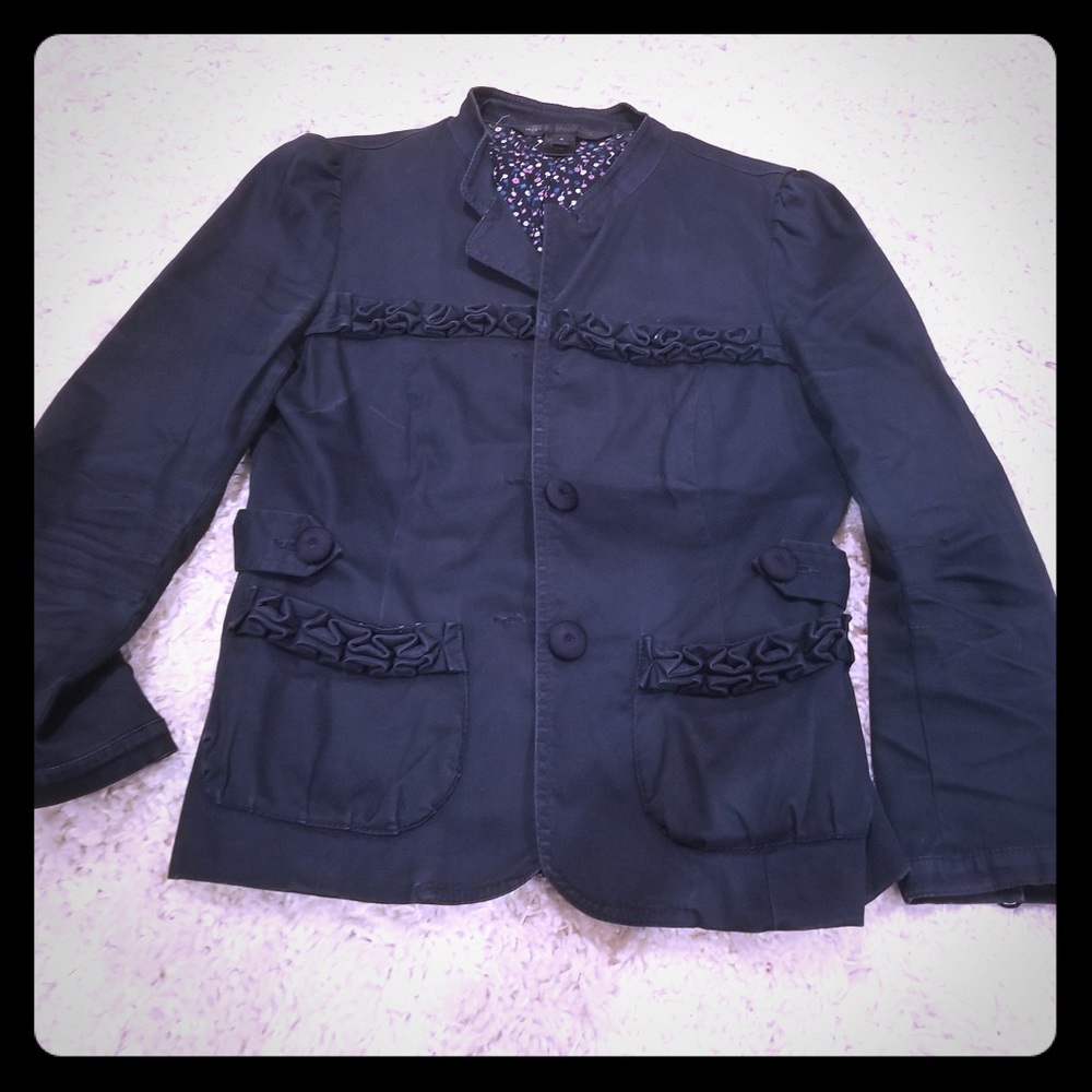 Marc by Marc Jacobs navy blue cotton blazer