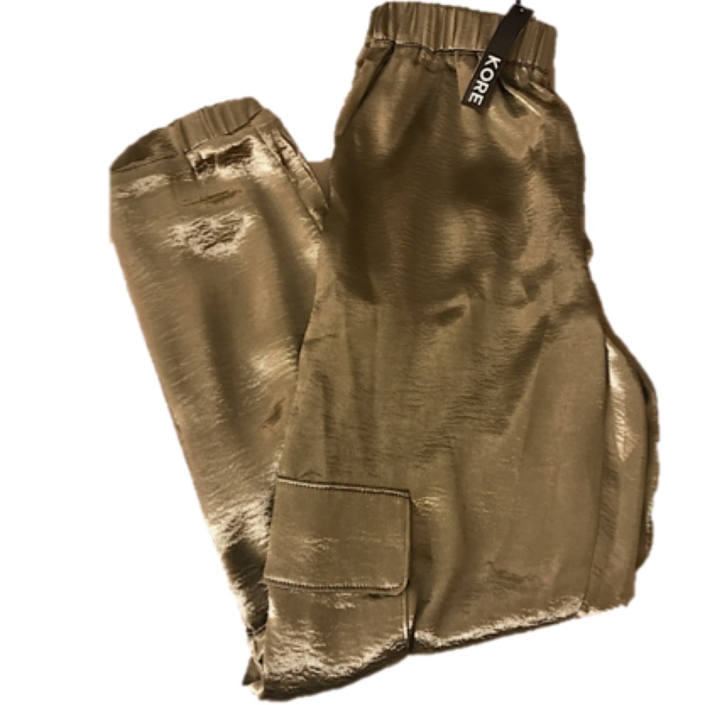 Silk Cargo Pant Green