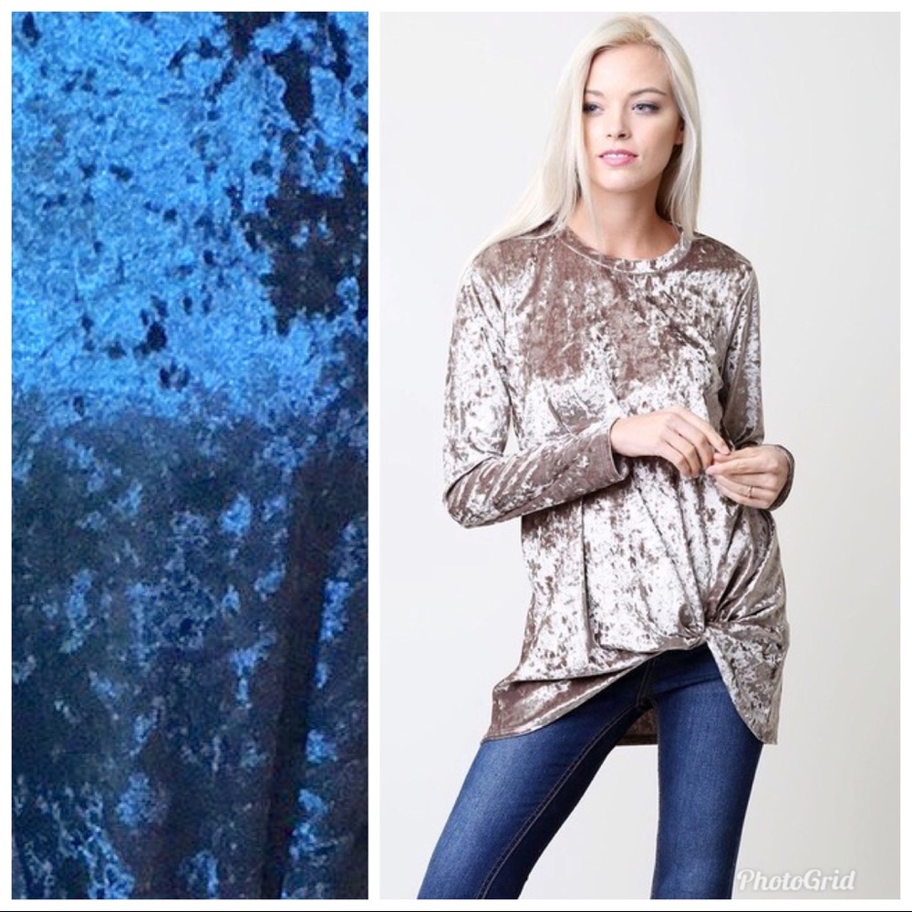 Clearance Make an Offer 🆑 Teal Velvet Knot Tunic