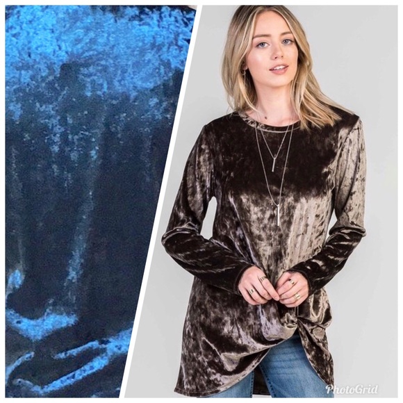 Runs Small 🌷 Teal Velvet Knot Tunic - Picture 5 of 5