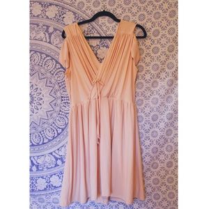 ASOS Peek-A-Boo Shoulder, Open Back Draped Dress