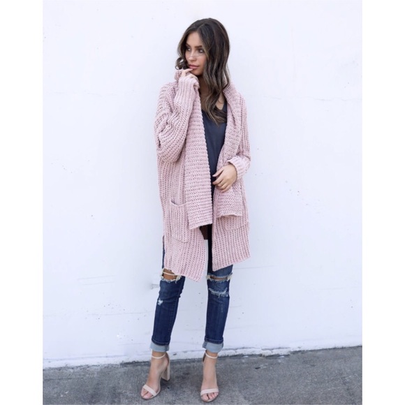 🆕LAST ONE Tobin Cozy Dusty Rose Pocketed Cardigan - Picture 5 of 8
