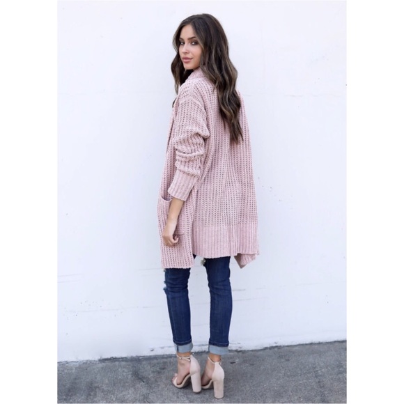 🆕LAST ONE Tobin Cozy Dusty Rose Pocketed Cardigan - Picture 7 of 8