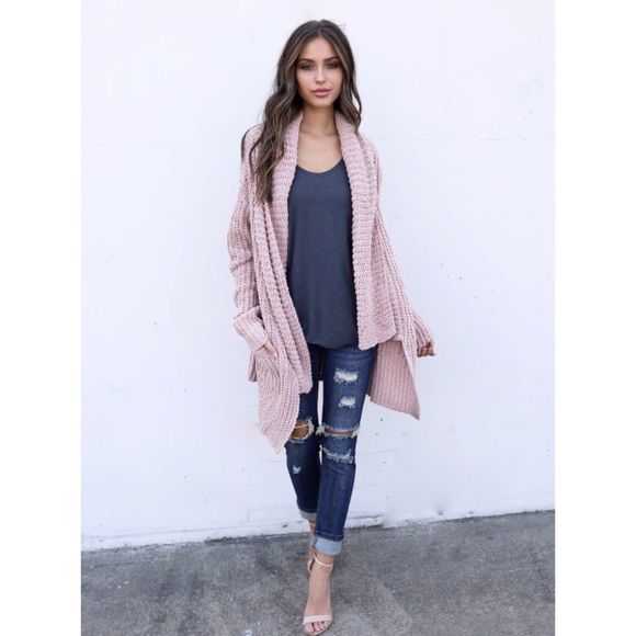 🆕LAST ONE Tobin Cozy Dusty Rose Pocketed Cardigan - Picture 8 of 8