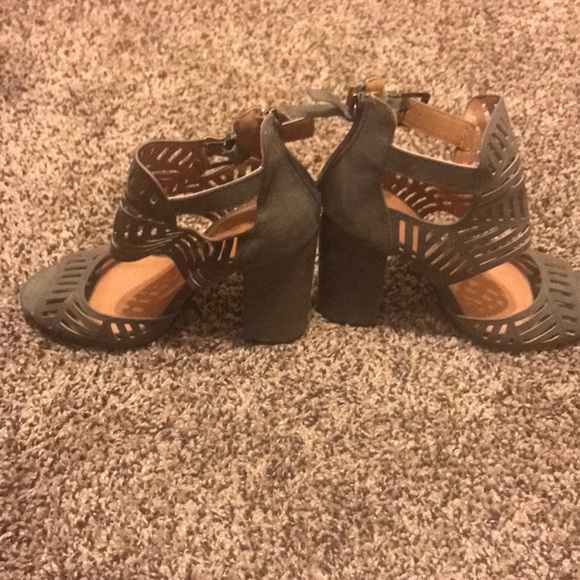 Never Worn. Tribal style chunky heels. - Picture 2 of 5