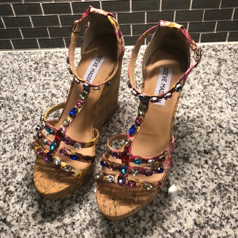Steve Madden Floral Wedges